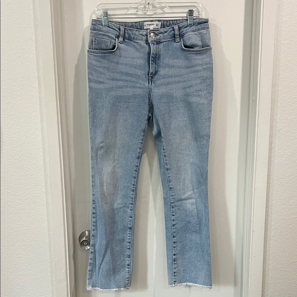 Mango Light Blue Cropped Jeans